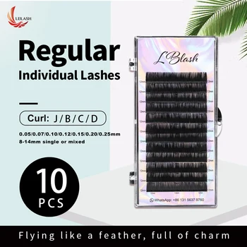 

10CASE Eyelashes Extension Silk Fiber Individual False Eyelash Extensions Classic Natural Lash Extension Supply Russian Lashes