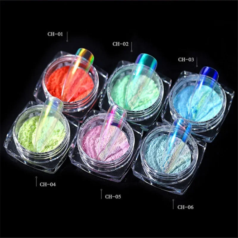 Aurora Opal AB Dipping Nail Powder Kits Mermaid Nail Art Glitter Powder Pigment Nail Trend Holo Mirror Powder Aurora Pigment
