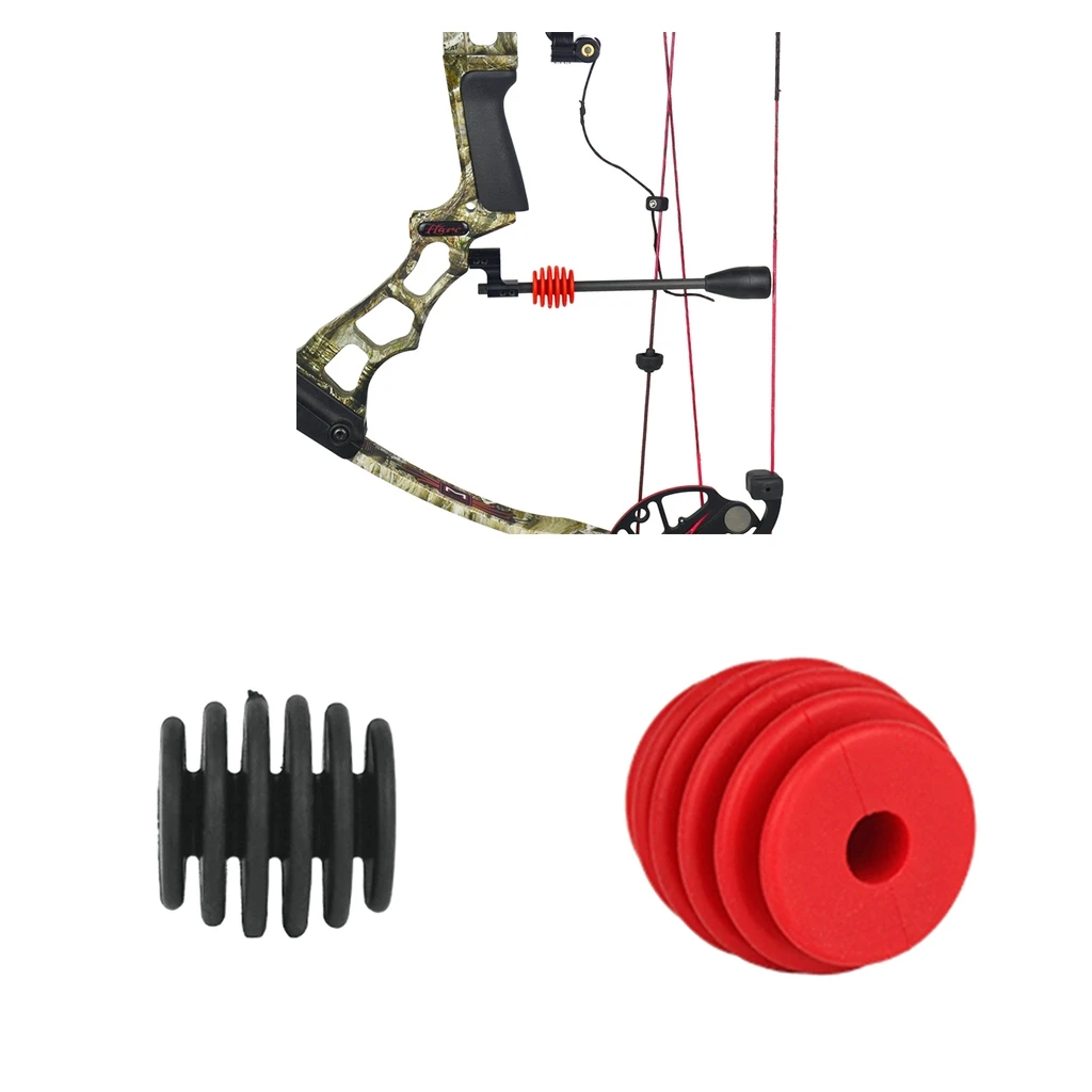 2x Rubber Compound Bow String Decelerator Archery Stabilizer Suppressor