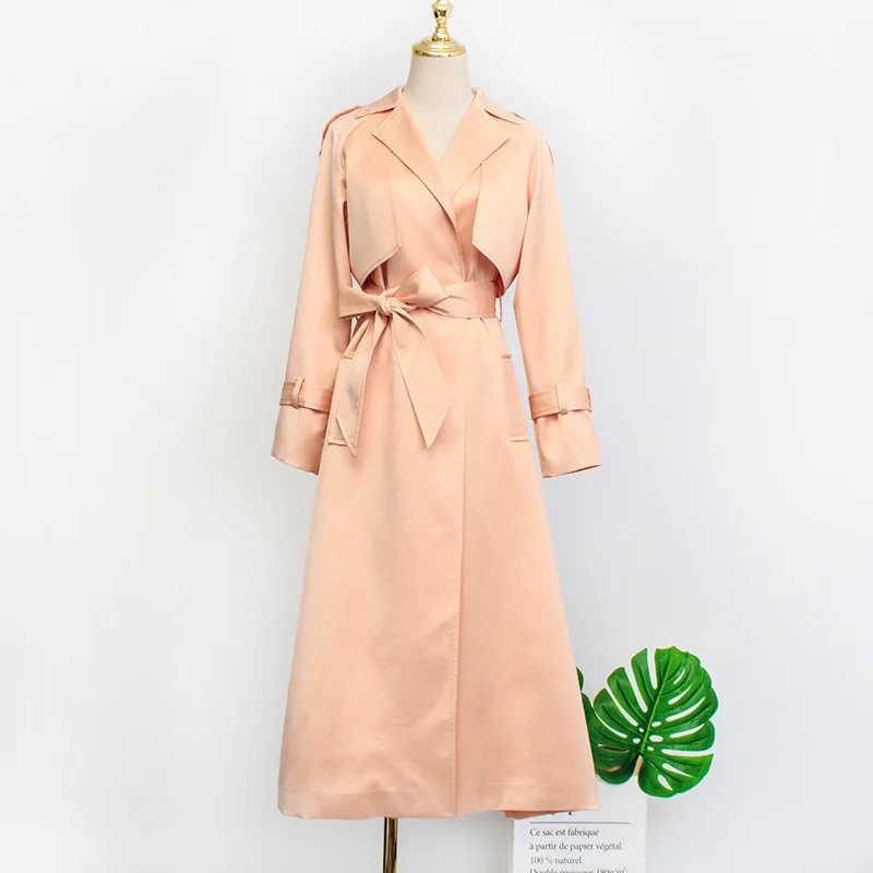trench coat Корейский IU DEL LUNA отель длинный плащ женский модный женский плащ Осенняя Женская ветровка женская одежда рубашка moda feminina YQ406 - Цвет: trench coat