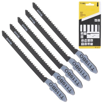 

5pcs T119BO 82mm High Carbon Steel Reciprocating Jig Saw Blade Set Fast-Cutting Jigsaw Blade for Wood Board Plastic Cutting