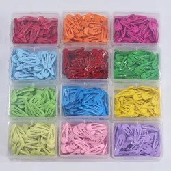 30Pcs/Box Fashion 3cm Hair Clips Kids Metal Snap Hairpins Girls Drop Solid Color Hair Accessories Children Barrettes Headdress