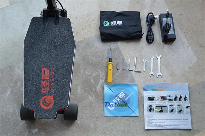 Folding Mini Electric Scooter 4 Inch Portable 3 Wheels Foldable Skateboard Hoverboard Kick Scooter kick-boards 5.3KG for Adults  (4)