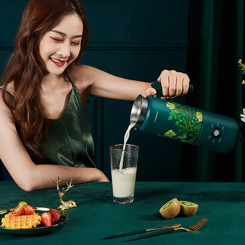 220V Soymilk Maker Machine Split Type Electric Juicer Blender Soya-Bean Milk Rice Paste Maker Automatic Clean Filter-free 300ml