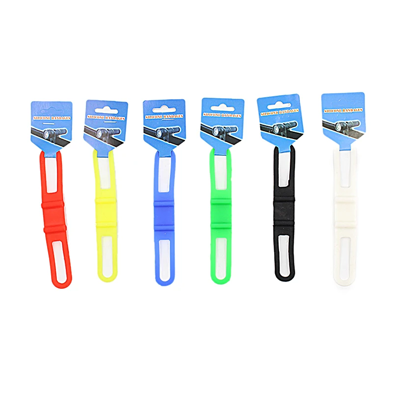 

Practical Cycling Bicycle Bike Front Light Silicone Bandage Fastening High Elasticity Silicone Bicycle Light Holder Band Strap