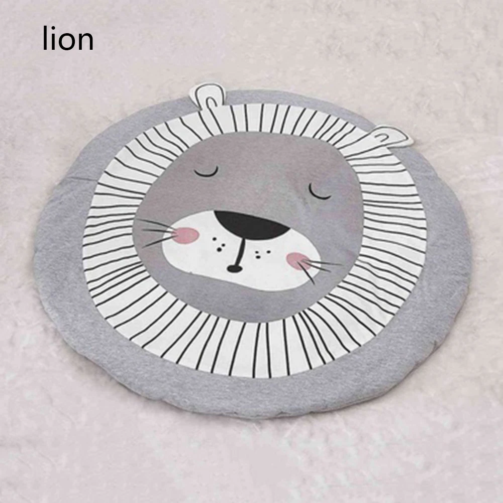 Lion Мультяшные животные, детские игровые коврики, коврик для малышей, для ползания, одеяло, круглый ковер, ковер, игрушки, коврик для детской комнаты, декор для фотосессии - Цвет: Lion