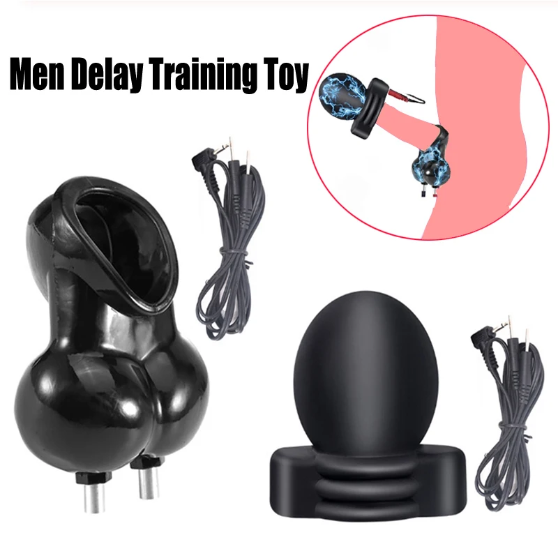 Electro Sex Toys Electric Sex Toys Penis Rings Electro Shock Glans Trainer Massage Cup