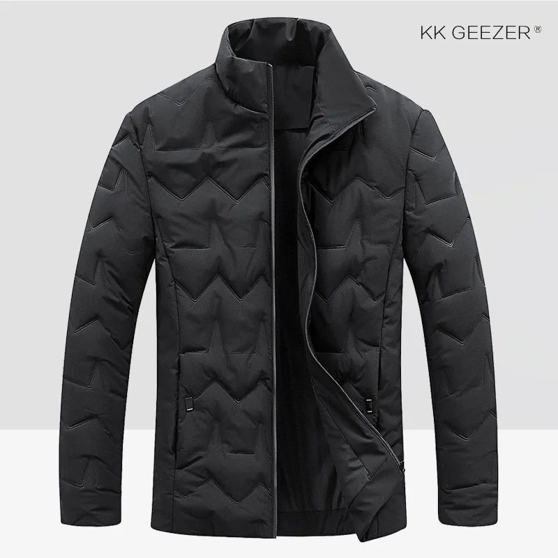 Мужская куртка, зима, высокое качество, теплое, утолщенное пальто, Бизнес Стиль, ветрозащитная, повседневная верхняя одежда, толстое пальто средней длины, Мужская парка