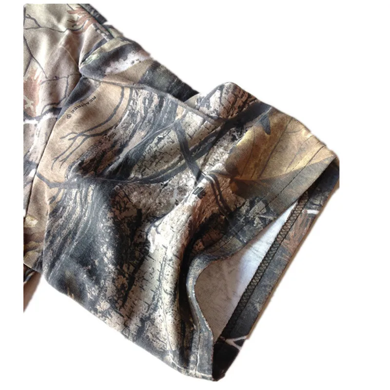Outdoor Cotton Comfortable Bionic Camouflage Hunting Fishing Summer Short-Sleeve T-Shirt Casual Loose Climbing Camping Shirt combat shirts,men outdoor jacket,camouflage hoodie,combat suit