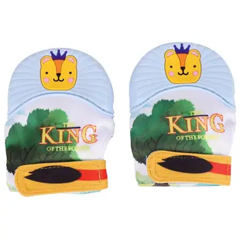

FBIL-2Pcs Lion Modeling Baby Silicone Teether Baby Molar Anti-Biting Gloves Toy Anti-Eat Hand Artifact Baby Mouth Toys Teething