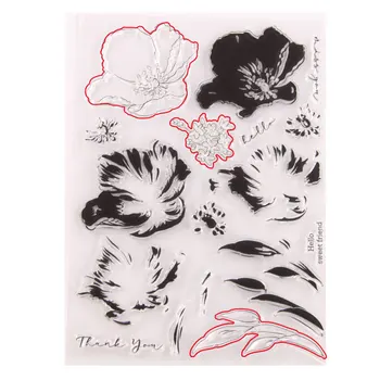 

Layering Flower Transparent Clear Stamp and Cutting Dies DIY Silicone Seals Scrapbooking /Card Making/Photo Album Decoration