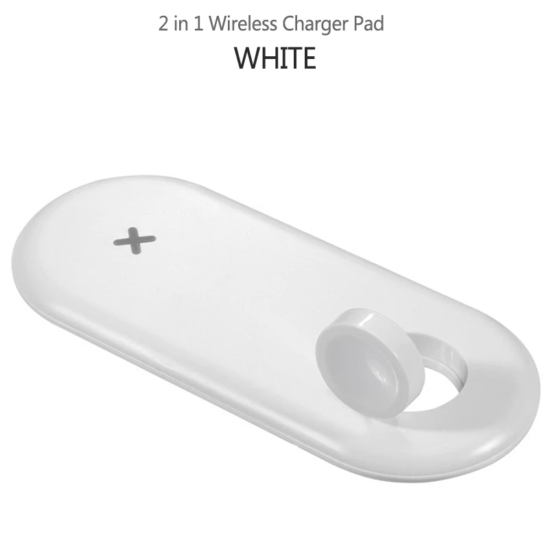 Qi Беспроводное зарядное устройство Pad 2 Вт Магнитная Зарядка часов для Apple iWatch 5 4 3 2 1 QC3.0 Быстрая зарядка для iPhone 11 Pro Xs Max X 8 - Цвет: Charge Pad White