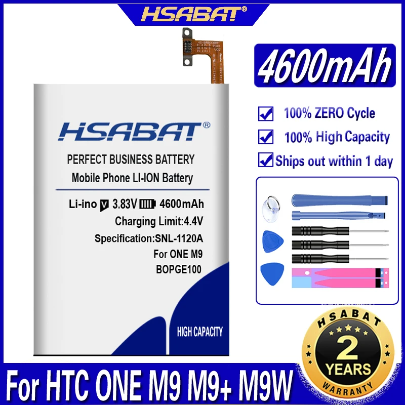 Аккумулятор HSABAT BOPGE100 4600 мАч аккумулятор B0PGE100 для HTC ONE M9 + M9W One Plus M9pt Hima Ultra 0PJA10