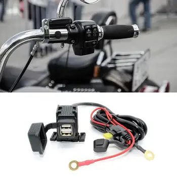 

12v Waterproof Motorbike Motorcycle USB Charger 2.1A Socket Power Adapter For Scooters Car Phone GPS Navigator Video Camera