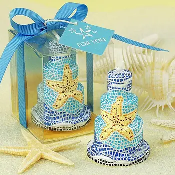 

Romantic starfish cake smookless candle baby shower baptism birthday party favor children gift present wedding bridal shower