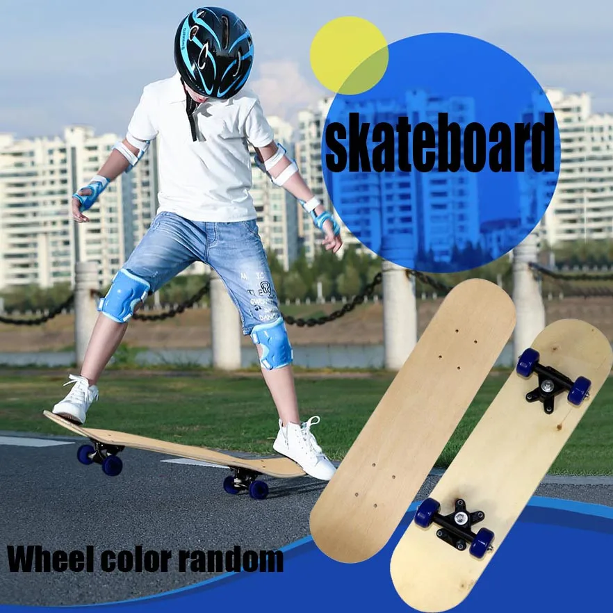 60CM Double Rocker Skateboard Child Complete DIY Freehand Skateboards for Beginners Graffiti For