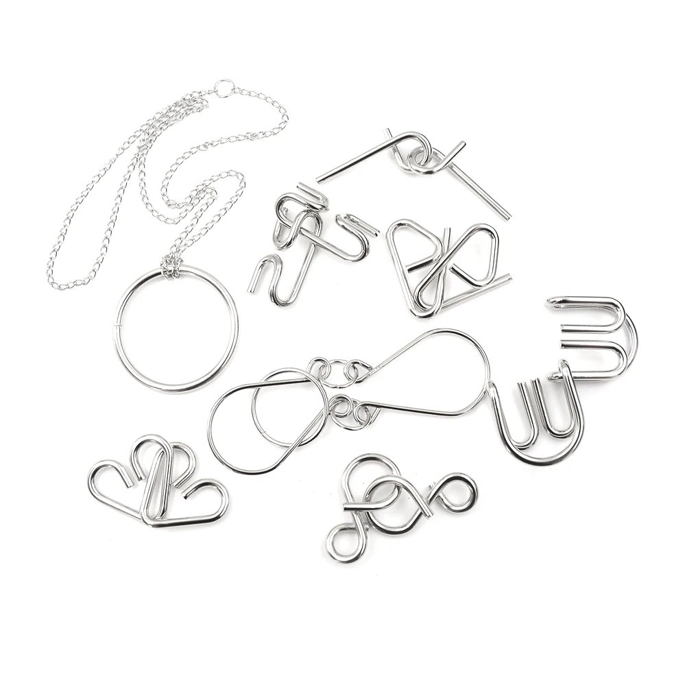 Приятный подарок 8 шт./набор металлическая проволока головоломка IQ Разум