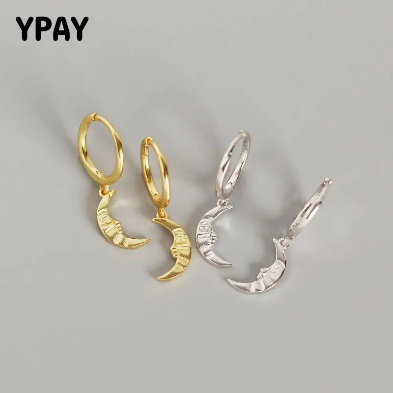 YPAY 100% твердые 925 стерлингового серебра Малый Висячие серьги для женщин в стиле