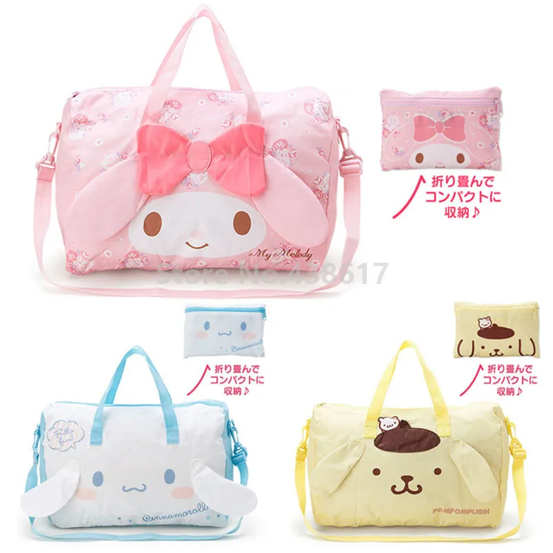 Милая Складная складная дорожная сумка My Melody Cinnamoroll PomPom Purin на колесах мессенджер