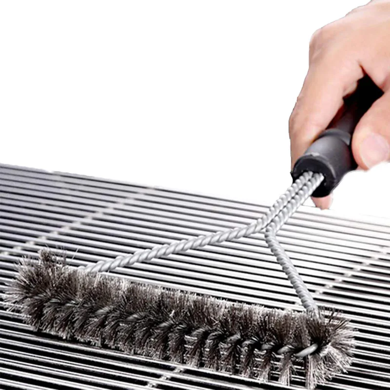 

Kitchen Accessories Stainless Steel Barbecue Grill Cleaning Brush Outdoor BBQ Grill Wire Bristles Clean Tool Barbecue Gadget