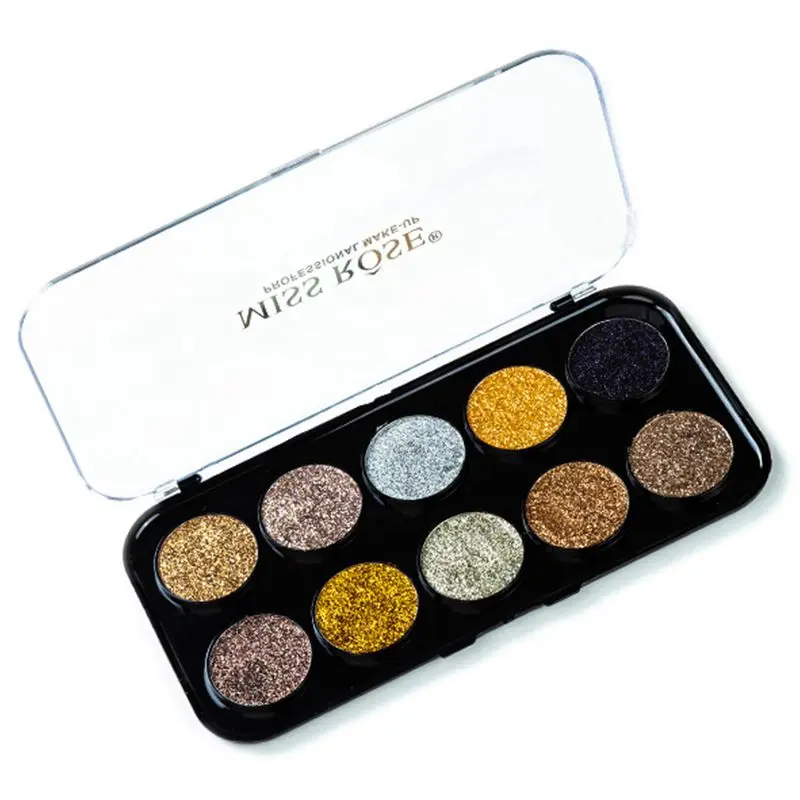 Miss Rose тени для век Palettesequins блеск Тени для век пластина блестящие тени для век с блестками порошок высокие глянцевые тени для век(с блеском