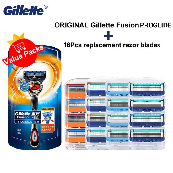 Navalha de Segurança Máquina de Barbear Cassetes com Replacebale Conjunto para Homem Gillette Fusion Proglide Reta Rosto Shaver Lâminas Barbear 5