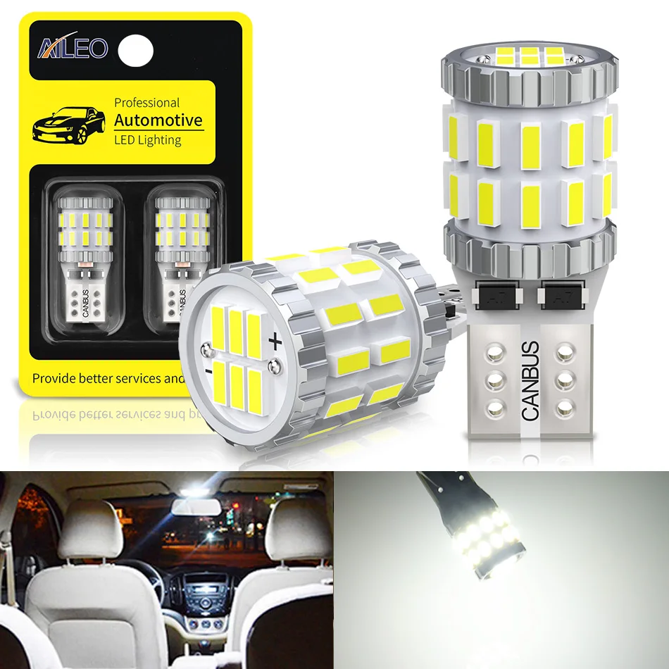 AILEO 2x T10 LED Canbus Bulb W5W 168 194 Reading Lights 30SMD For BMW Audi A6 C5 C6 C7 A3 8P 8V B5 B6 B7 B8 A7 A8 Q3 Q5 Q7 TT R8 |