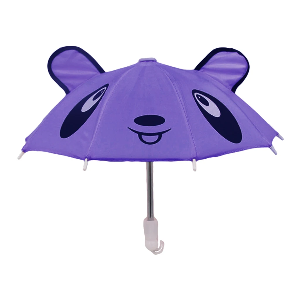 Cute Doll Toys Suny Rainy Umbrella for 18inch American Dolls and Other 18 inch Dolls Decoration Games - Panda