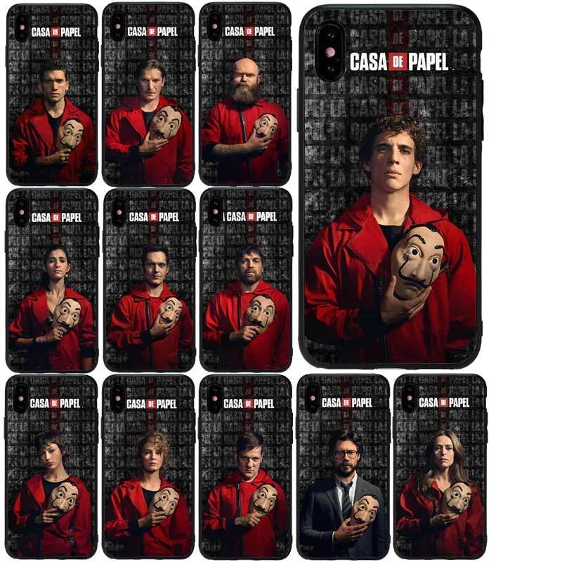 La Casa De Papel Heist чехол для телефона чехол для iPhone 11Pro 5s SE 6 6S Plus 7 8 8Plus XS MAX XR Мягкая силиконовая сумка для телефона