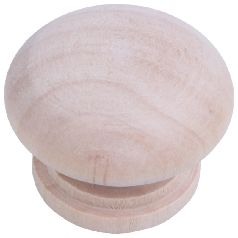 10pcs 35mm Natural Wood Wooden Drawer Wardrobe Door Cabinet Knob Pull With Screw