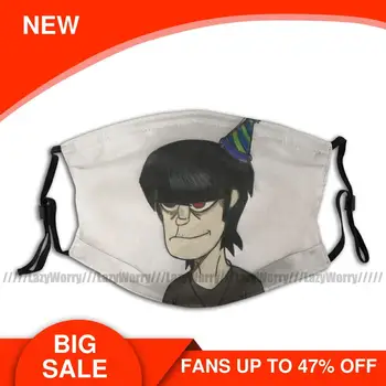 

Gorillaz Mouth Face Mask Murdoc With A Party Hat Facial Mask Adult with Filters Nice Polyester Mask