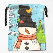 Пользовательские печати Снеговик-картина сумки для покупок на шнурках дорожный мешочек для хранения плавать Пешие прогулки игрушка сумка унисекс мульти Size18-12-05-67