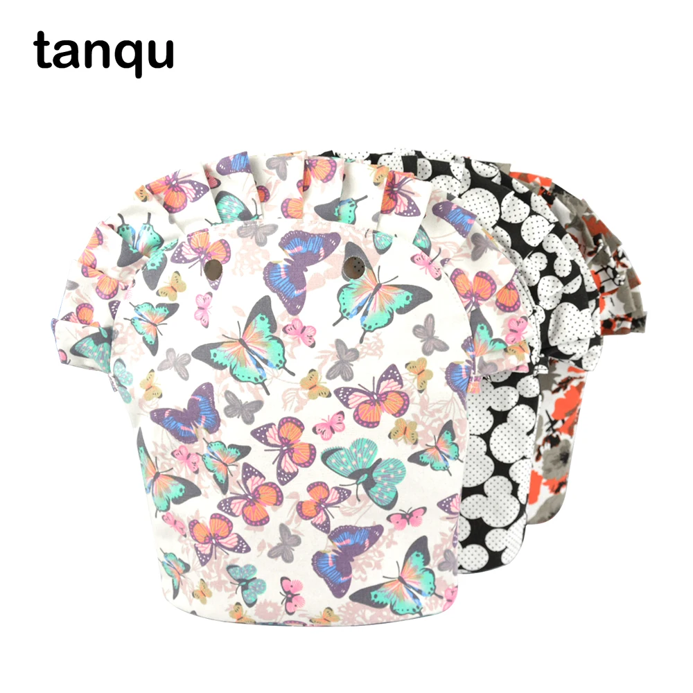 

tanqu Floral Frill Pleat Inner Lining Zipper Pocket for Obag O 50' Advanced Insert with Inner Waterproof Coating for O 50 Bag