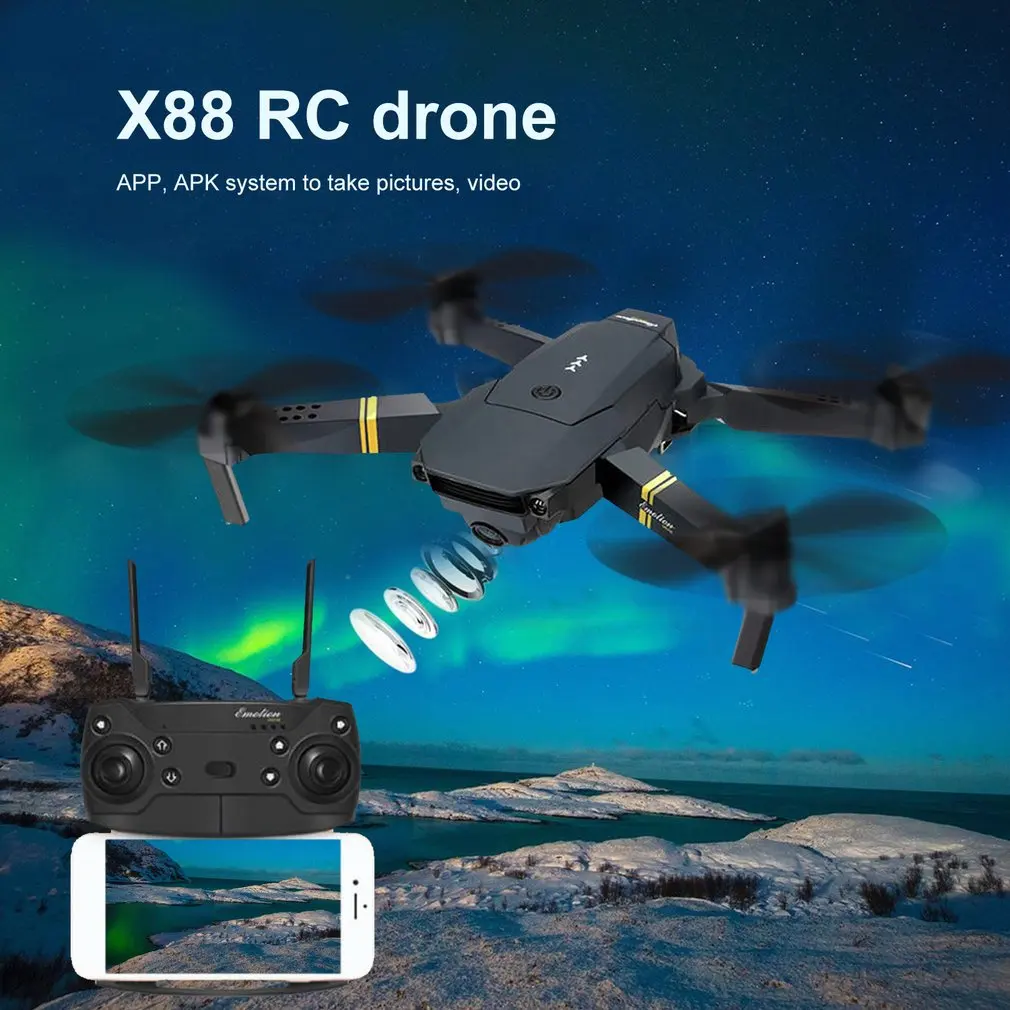 X88 Wifi FPV складной Радиоуправляемый Дрон с HD камерой высота удержания Безголовый режим Радиоуправляемый вертолет самолет игрушки