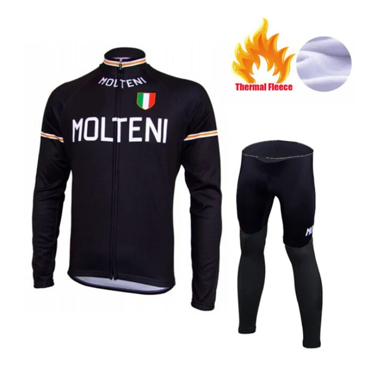 Новинка, зимняя теплая флисовая куртка для мужчин, костюм для верховой езды, командный сервис для горного велосипеда, Ropa Ciclismo Invierno - Цвет: Fleece set