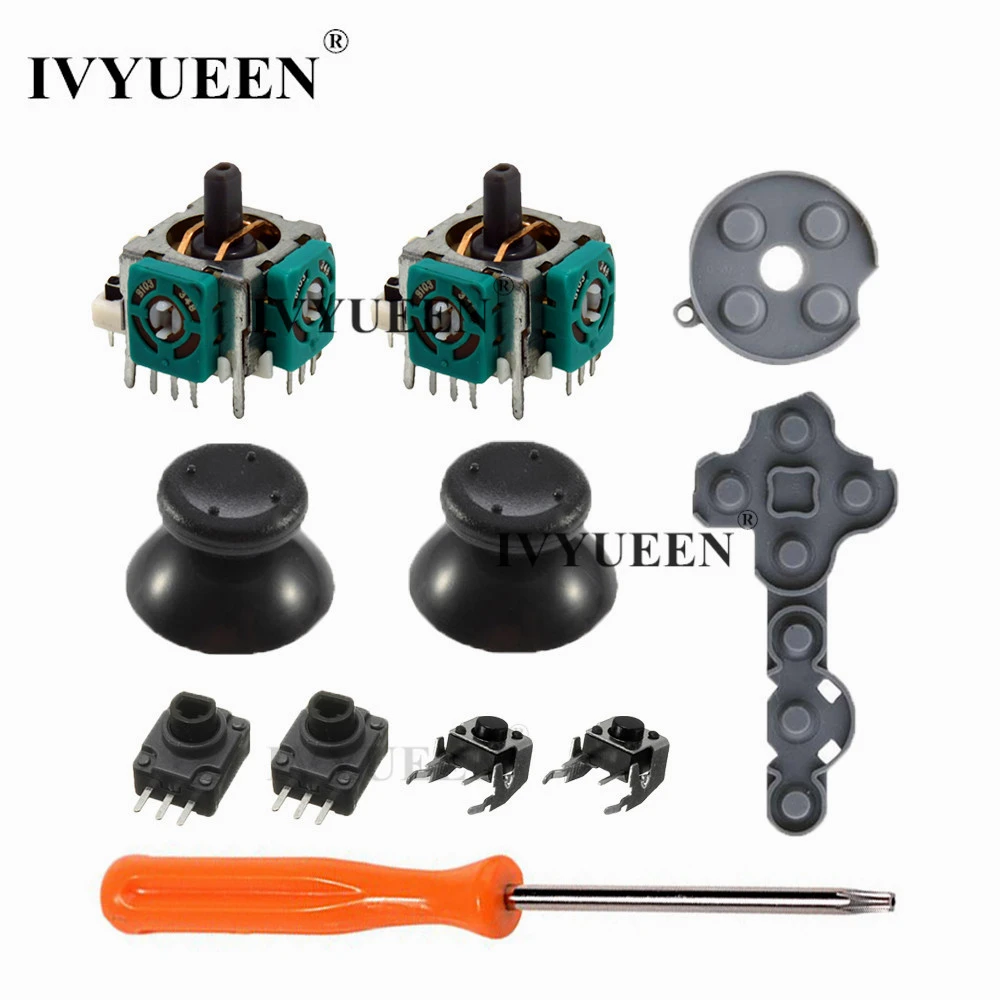 IVYUEEN 11 in 1 Analog Stick Sensor Potentiometers + Thumb Sticks LT RT