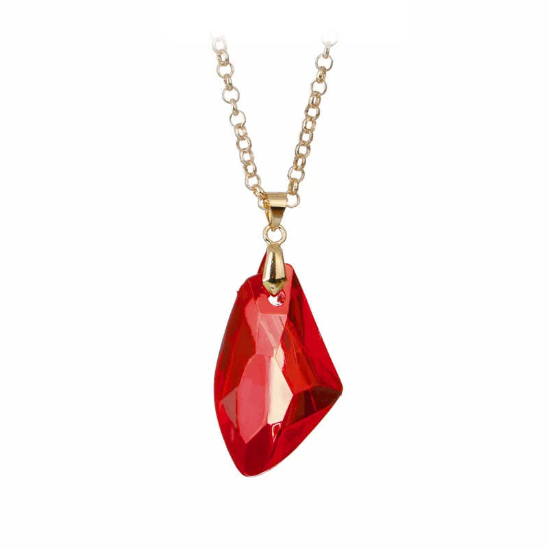 

Harriom The Sorcerer's Red Crystal Magic Potter Philosophers Stone Necklace Toys Party Show Acrylic Pendant Halloween Gift