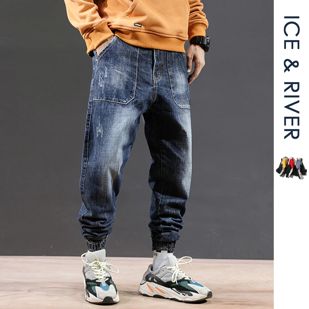 

Men Fashion Hip Hop Stretchy Ripped Skinny Pockets Denim Jeans Pants Men 2019 Autumn Destroyed Casual Zipper Denim Pants Men