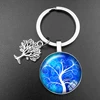 New Crystal Glass Tree of Life Keychain Art Photo Glass Pendant Keychain Tree of Family Gift Jewelry Charm Bag Souvenir Key Ring ► Photo 3/6