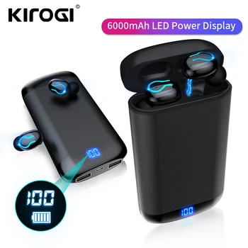 

Q66 Wireless V5.0 Bluetooth Earphone HD Stereo Headpset Sports Waterproof Headset With Dual Mic and 6000mAh Battery Charge Case