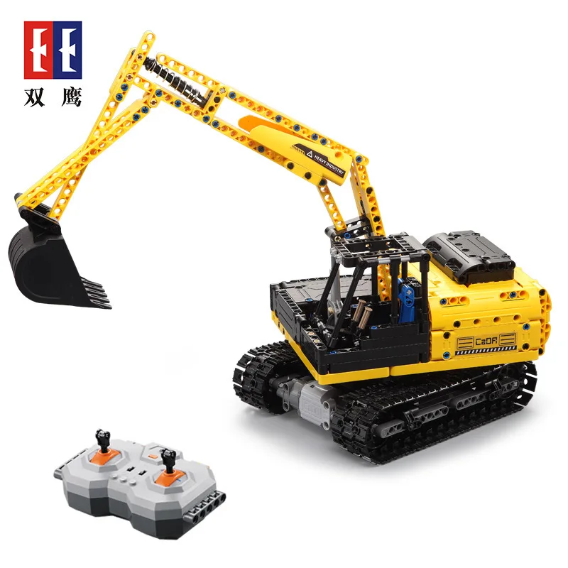 

Double e C51057 Crawler Excavator Educational Small Particles Assembled Click Building Blocks Electric Remote Control Toy Car Bo