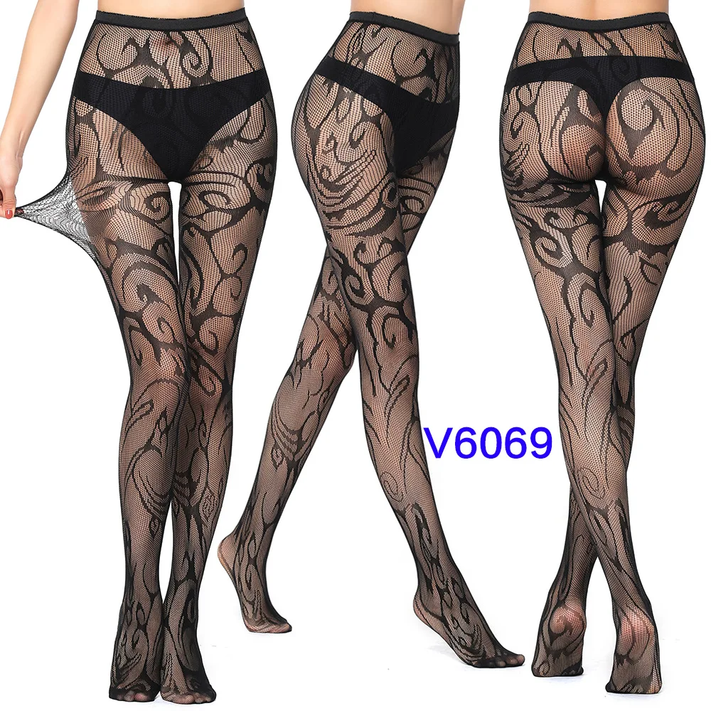New Arrival Thin Women Pantyhose Sexy Hollow Solid Fishnet Tights Clothes For Women Black Tights Sexy Lingerie