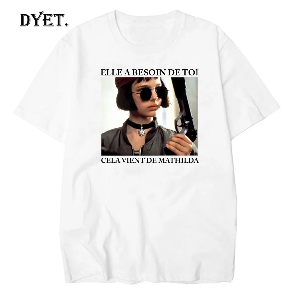 Fast Knot Leon Professional T-shirts Women T Shirt White Harajuku Vintage Matilda Tee Femme Tops Basic Design Tshirt |