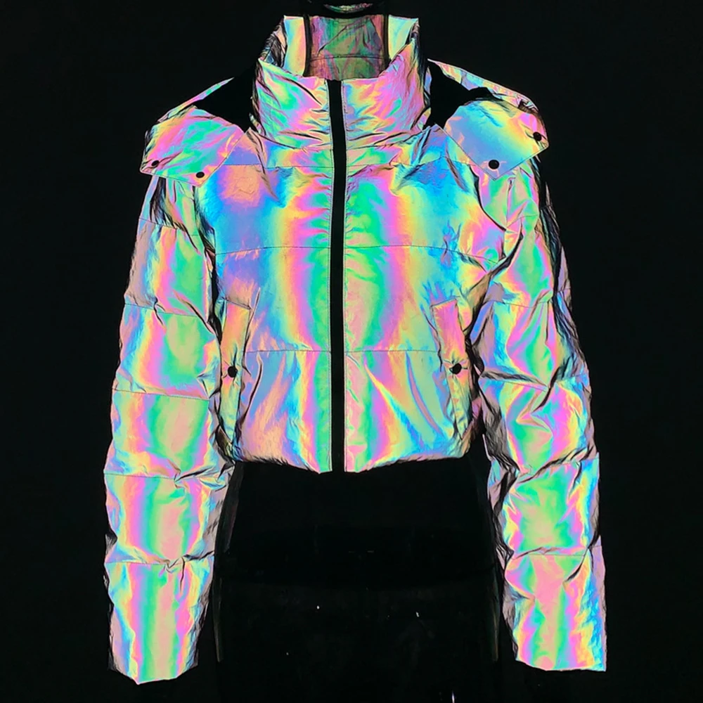 Rainbow Reflective Devil Ear Jacket