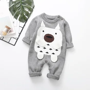 

NEW New Baby Boys Clothes Girls Romper Cute Cartoon Long Sleeve Winter Knitted Romper Kid Jumpsuit Playsuit Outfits Clothing