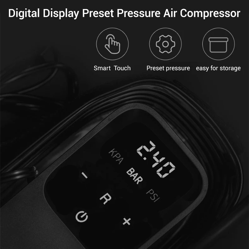 Xiaomi Mijia 100Psi Air Compressor DC12V Car Air Pump Mini compressor Tire Inflator Auto Tyre Pumb