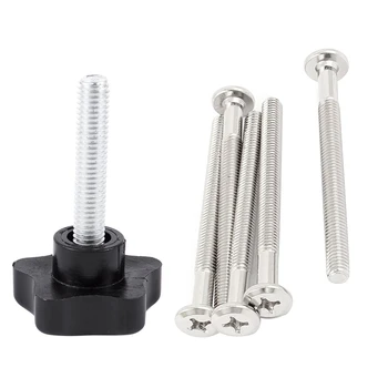 

6 Pcs Accessories: 1 Pcs M8 x 40mm Star Head Screw Clamp Knob Handle & 5 Pcs M6 x 70mm Flat Head Countersunk Bolts