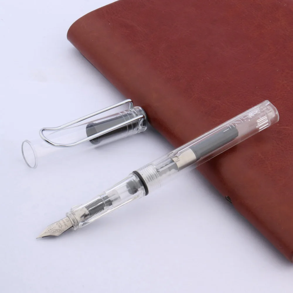 Новинка JINHAO 599 перьевая ручка Прозрачный Качественный модный дизайн M