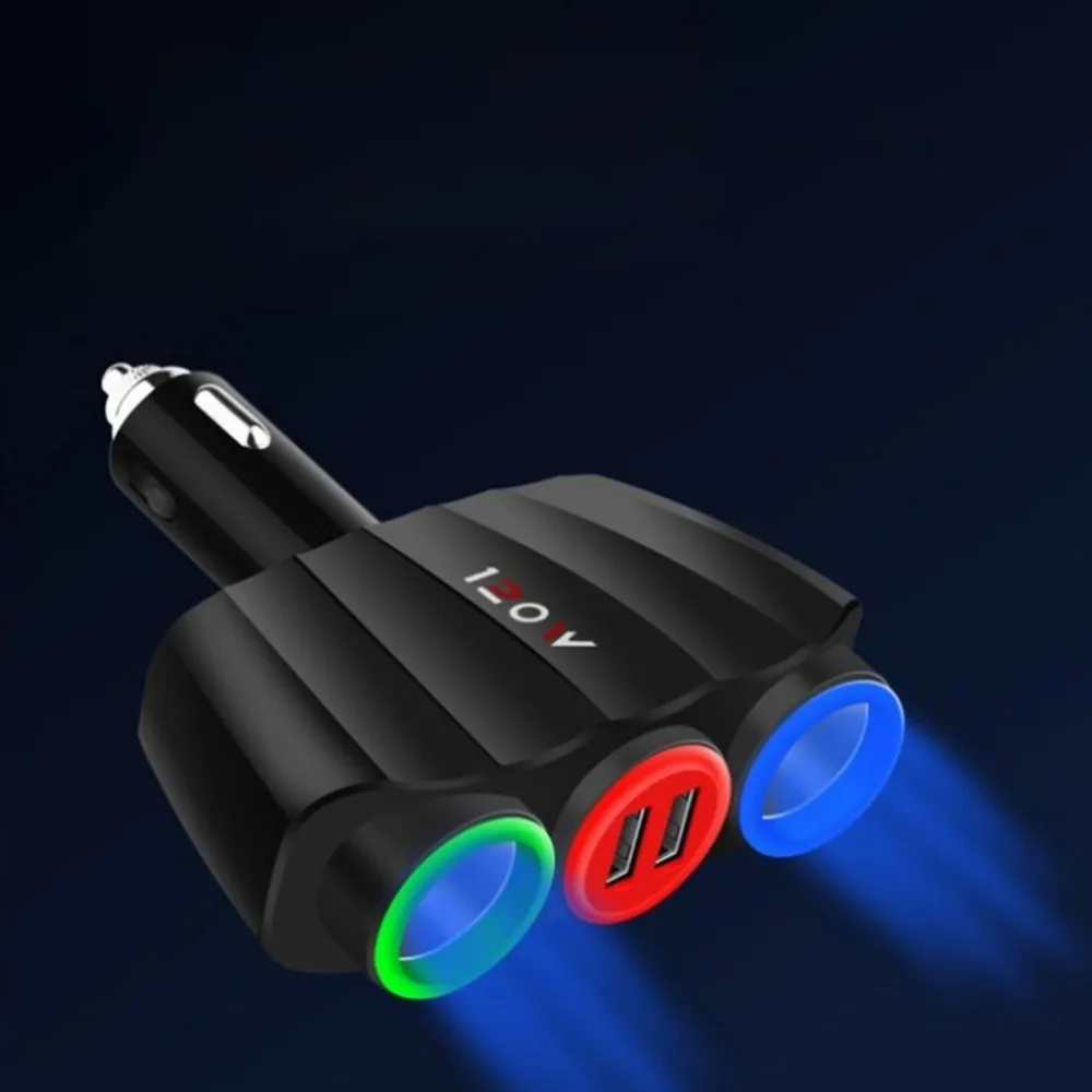Автомобильный прикуриватель один из двух бифуркации 12 V/24 V Универсальный двойной Usb зарядки прикуривателю автомобиля
