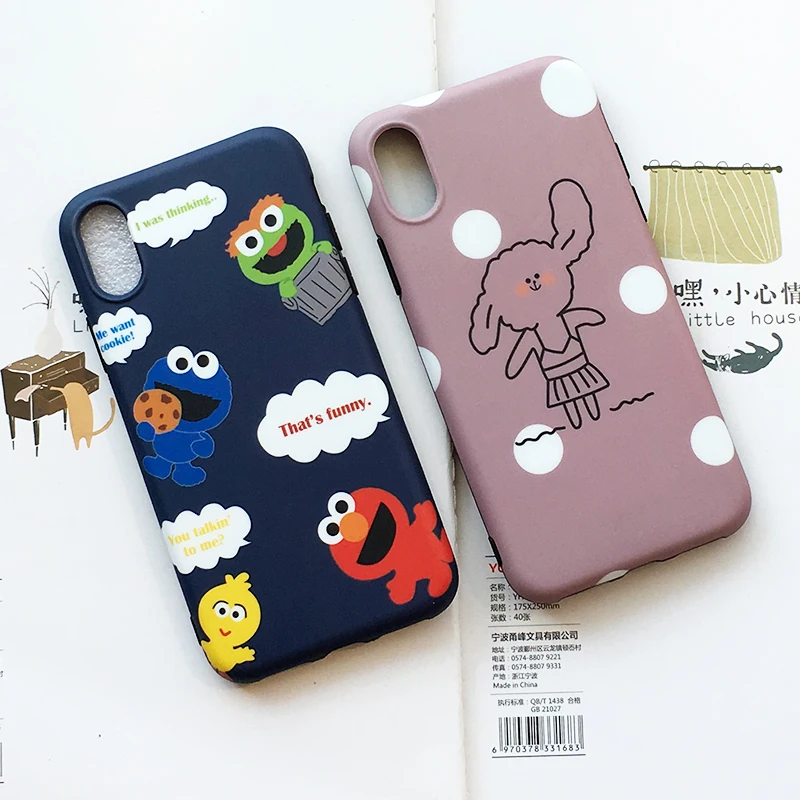 Cute Case For iPhone X XS Case New Fashion IMD Craft Phone Cover For Iphone X XS Half Surround Printed Lovely Picture
